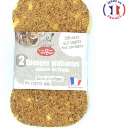 Lot de 2 éponges grattantes coques de fruits