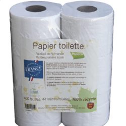 Pq recyclé français écolabel - sachet de 6 rouleaux (de 400 feuilles chacun)
